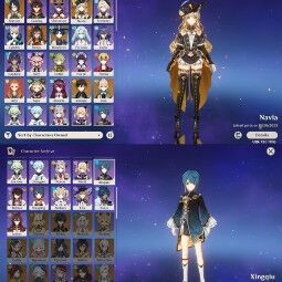 EU | AR 55 [ Zhongli Level 90 , Navia Level 90 , Wanderer, Xianyun, Aloy, Jean, Dehya ] 32 Characters - 3 legendary 1 Leg Wep | Full Access + Email Change#297 1